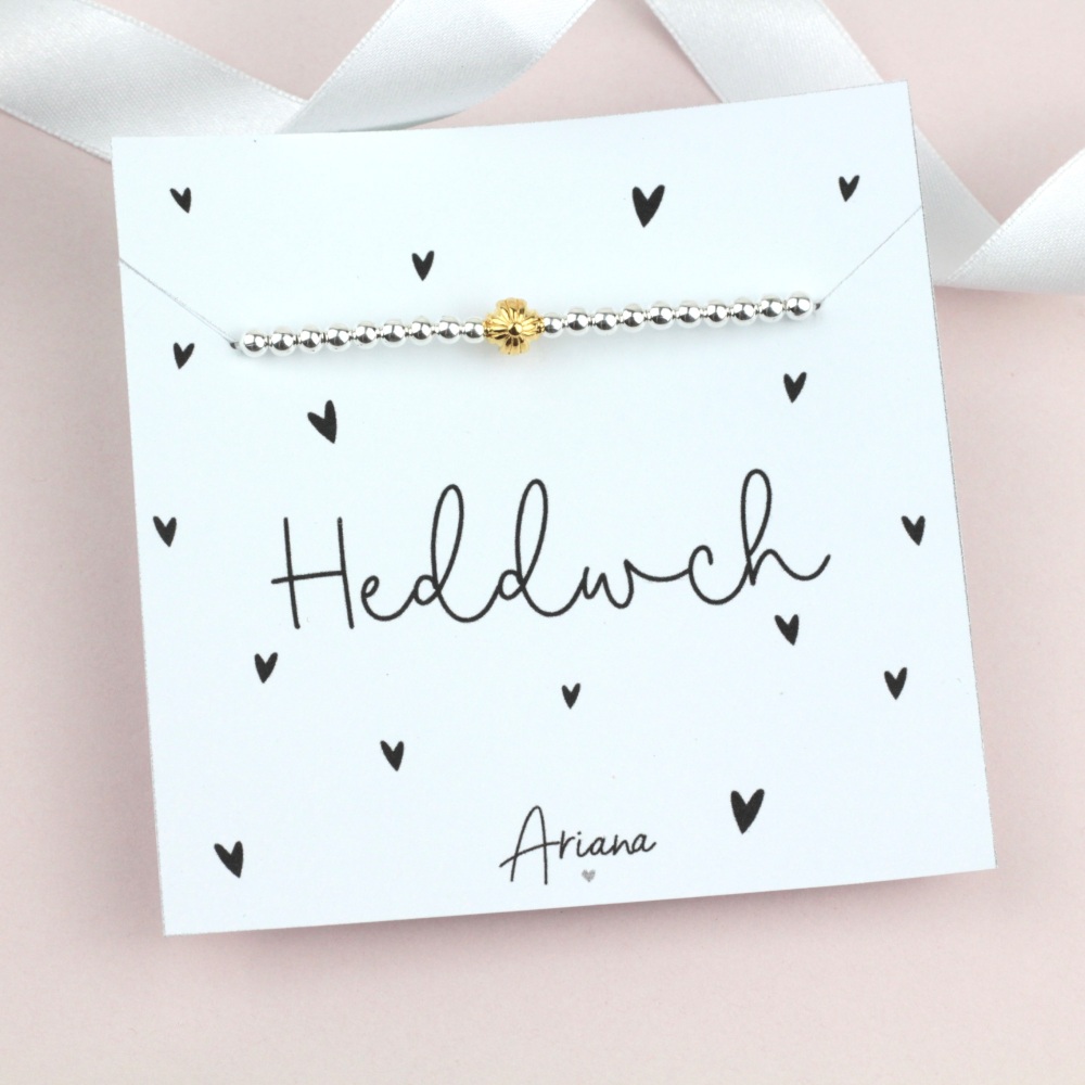 Breichled Heddwch | Welsh Serenity Stretch Bracelet | Ariana Jewellery