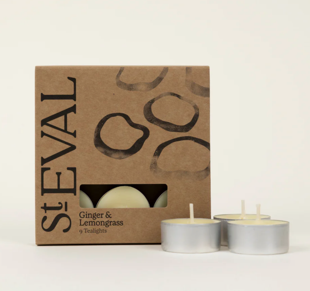 Ginger & Lemongrass Tea Light Candles | St Eval