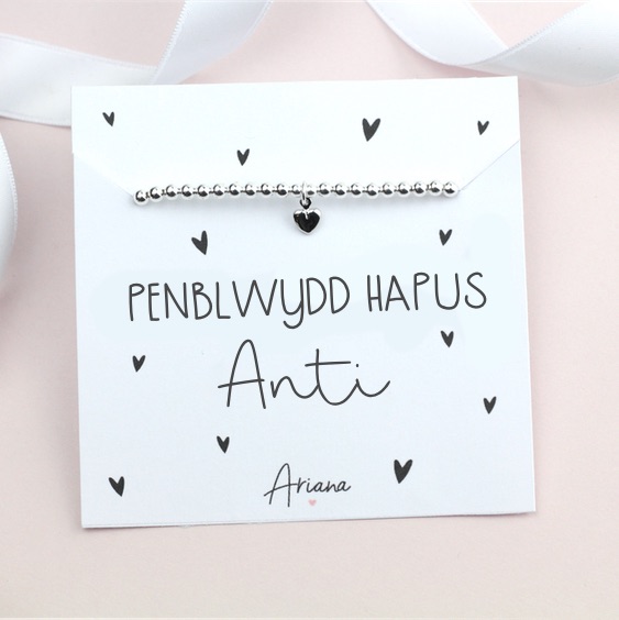 Breichled Penblwydd Hapus Anti | Welsh Happy Birthday Auntie Bracelet | Ariana Jewellery | Various Choice
