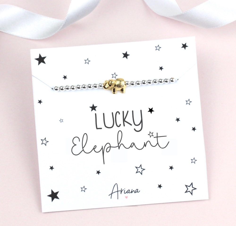 Lucky Elephant Stretch Bracelet | Ariana Jewellery