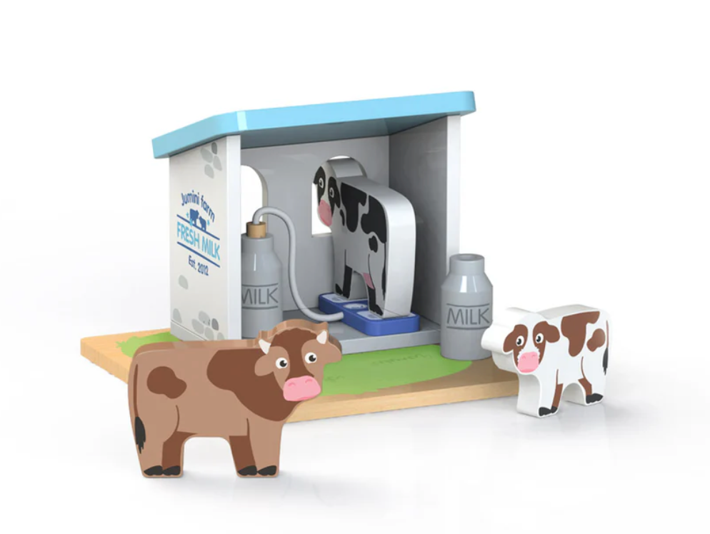 Wooden Milking Parlour Toy | Wooden Toy