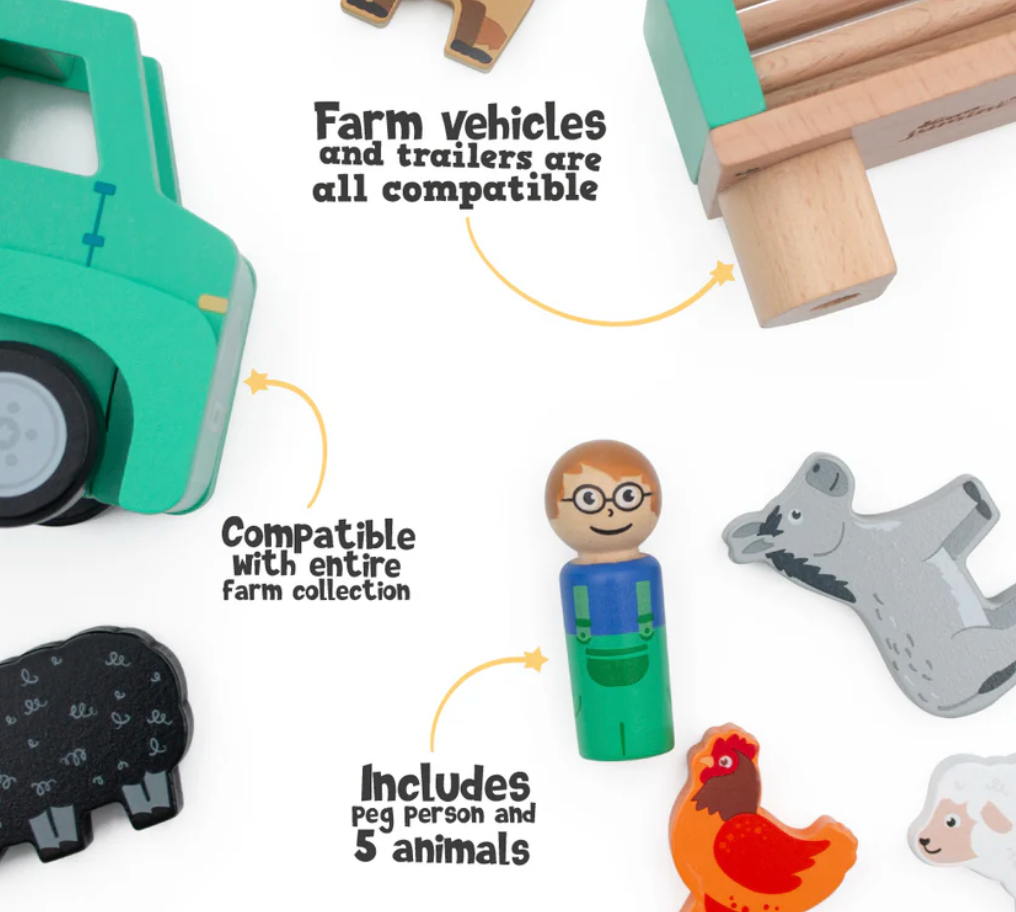 Wooden Farm Lorry Set | Wooden Toy