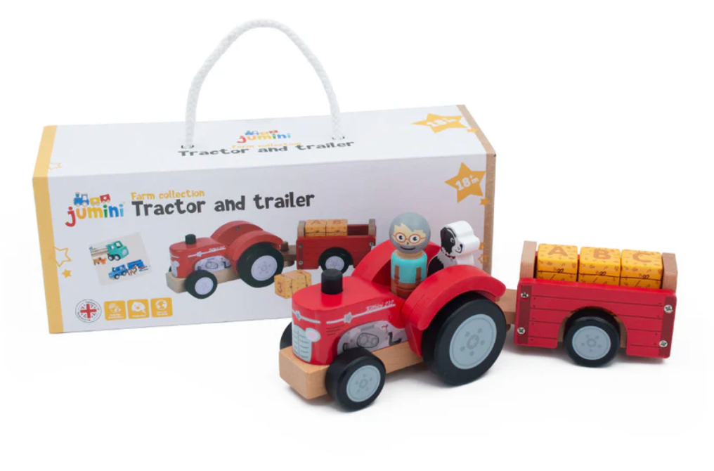 Wooden Farm Tractor Set | Wooden Toy