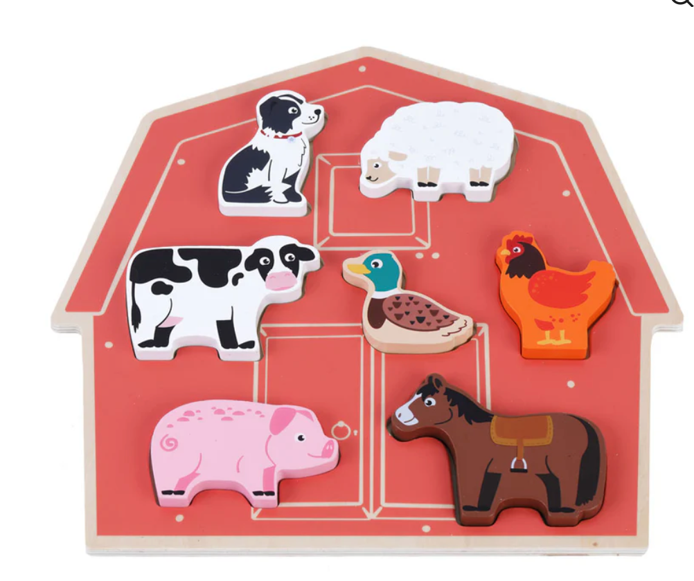 Farm Barn Peg Puzzle | Wooden Toy