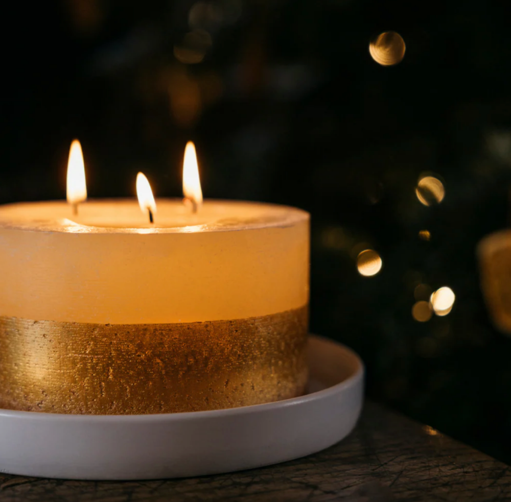 Inspiritus Half Dipped Three Wick Pillar Candle | St Eval