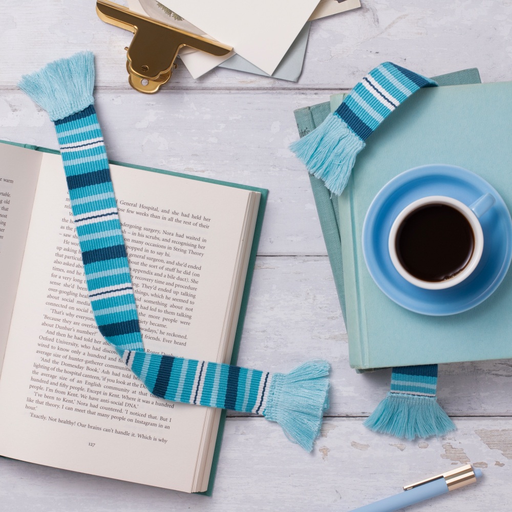 Blue Bookmark Scarf