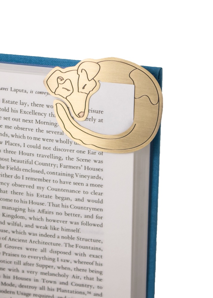 Curled Up Corner Dog Bookmark