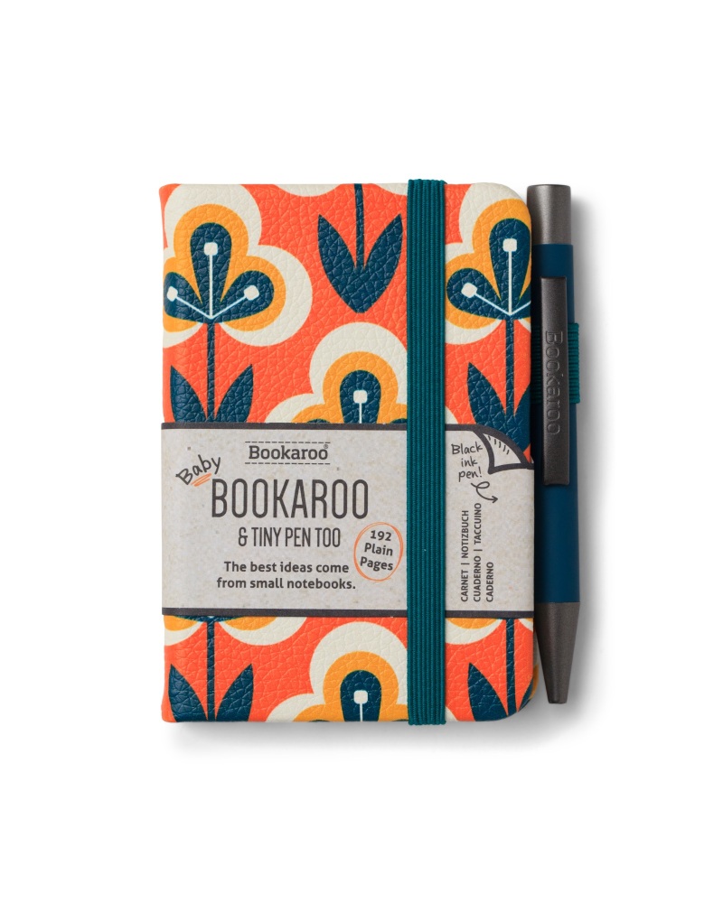 Baby Notebook and Pen Bookaroo Retro Flower