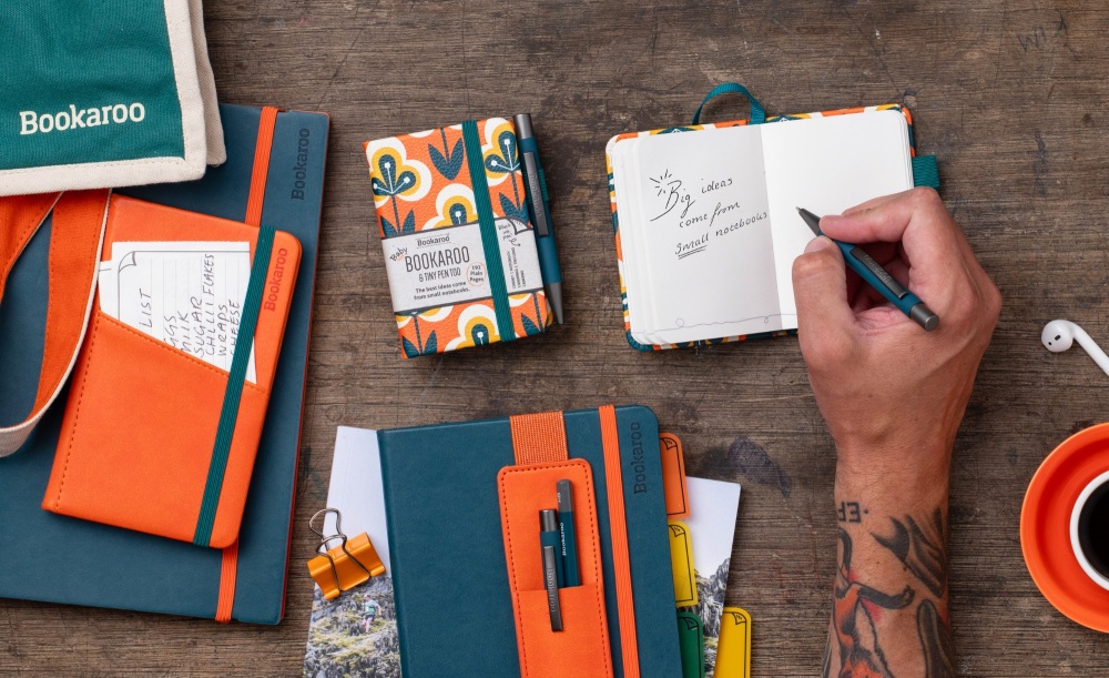Baby Notebook and Pen Bookaroo Retro Flower