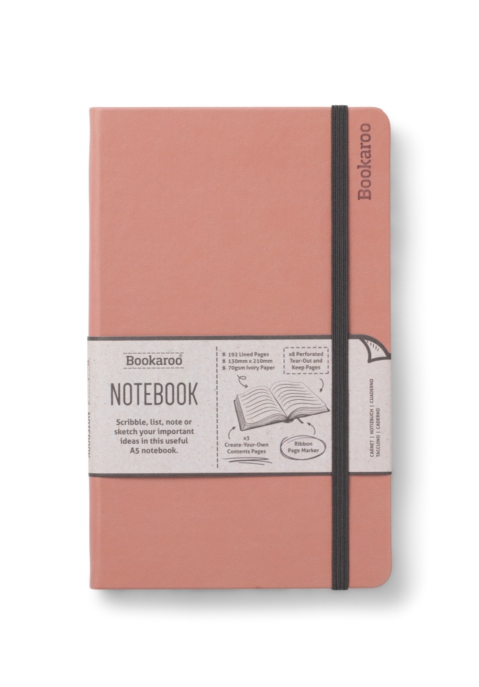 Blush A5 Bookaroo Notepad