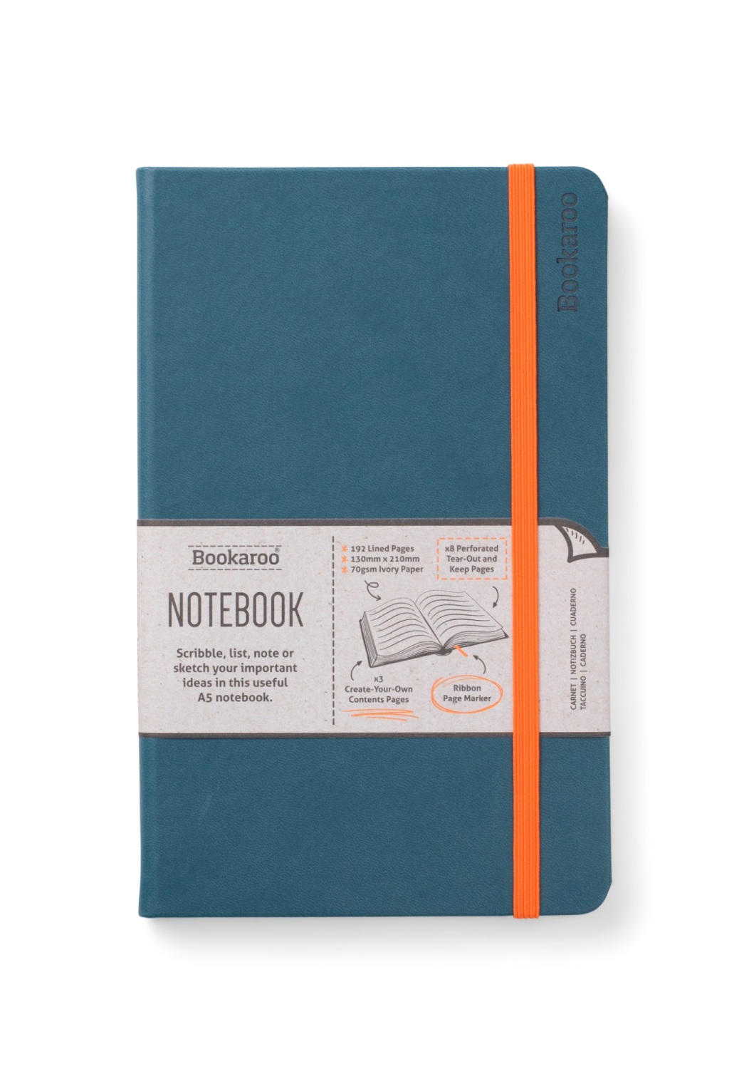 Teal A5 Bookaroo Notepad