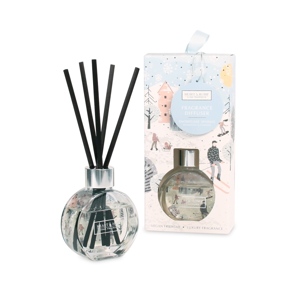 Snowflake Sparkle Scented Reed Diffuser | Heart & Home