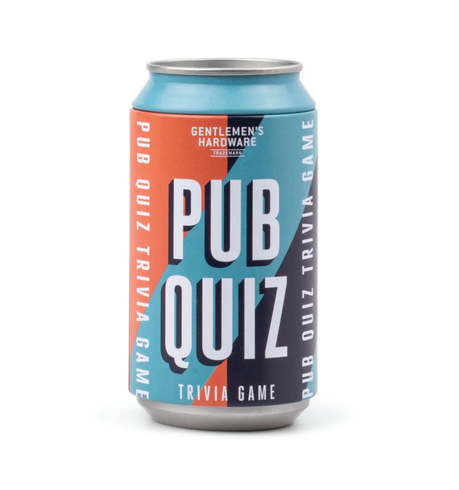 Pub Quiz Trivia Game in a Can