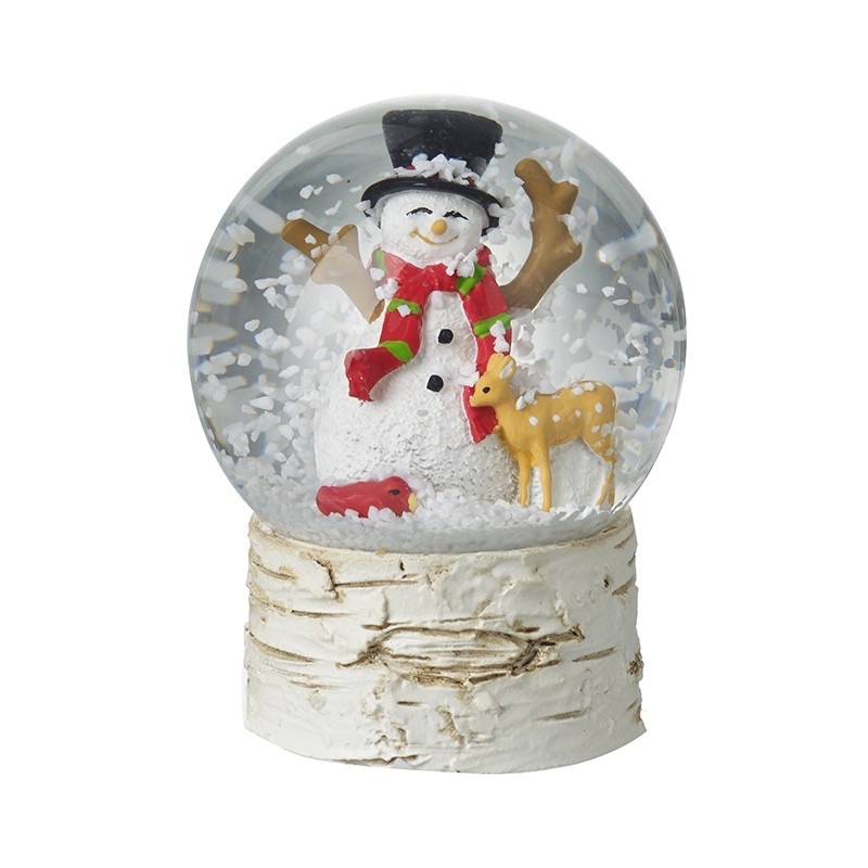 Snowman and Reindeer Snow Globe