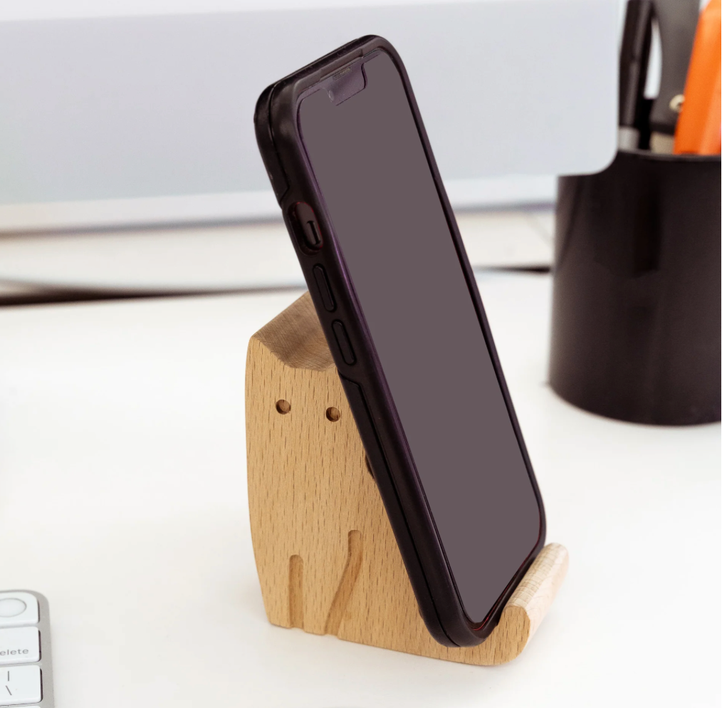 Cat Wooden Phone Stand