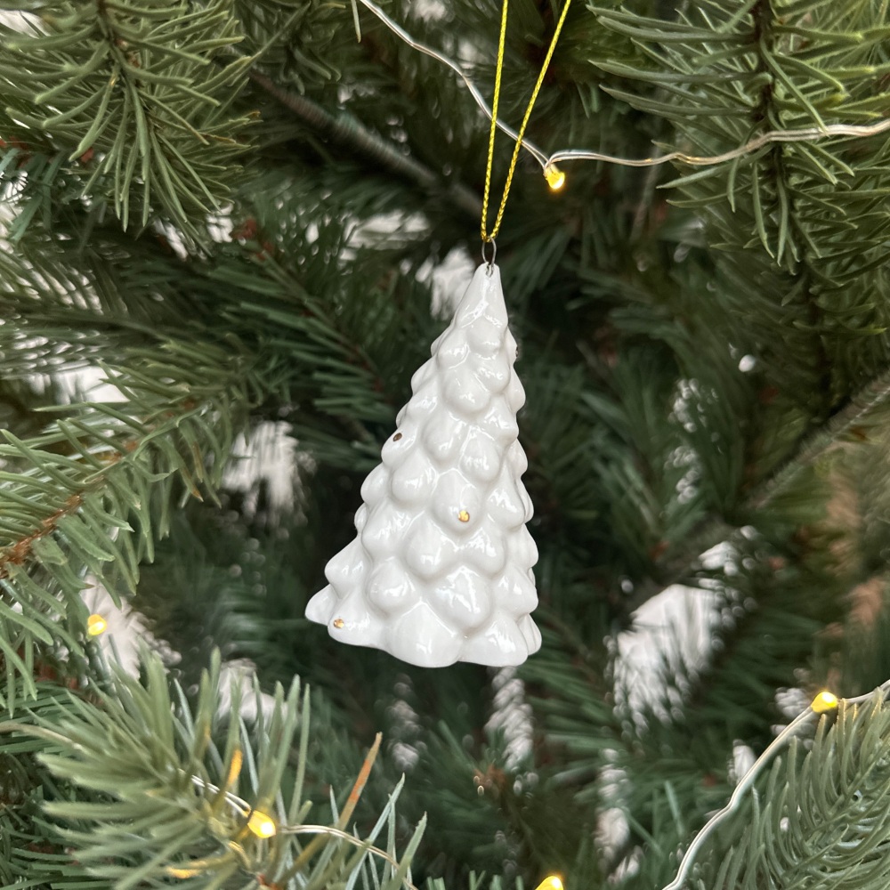 White Tree Ceramic & Gold Hanging Decoration | Various Choice