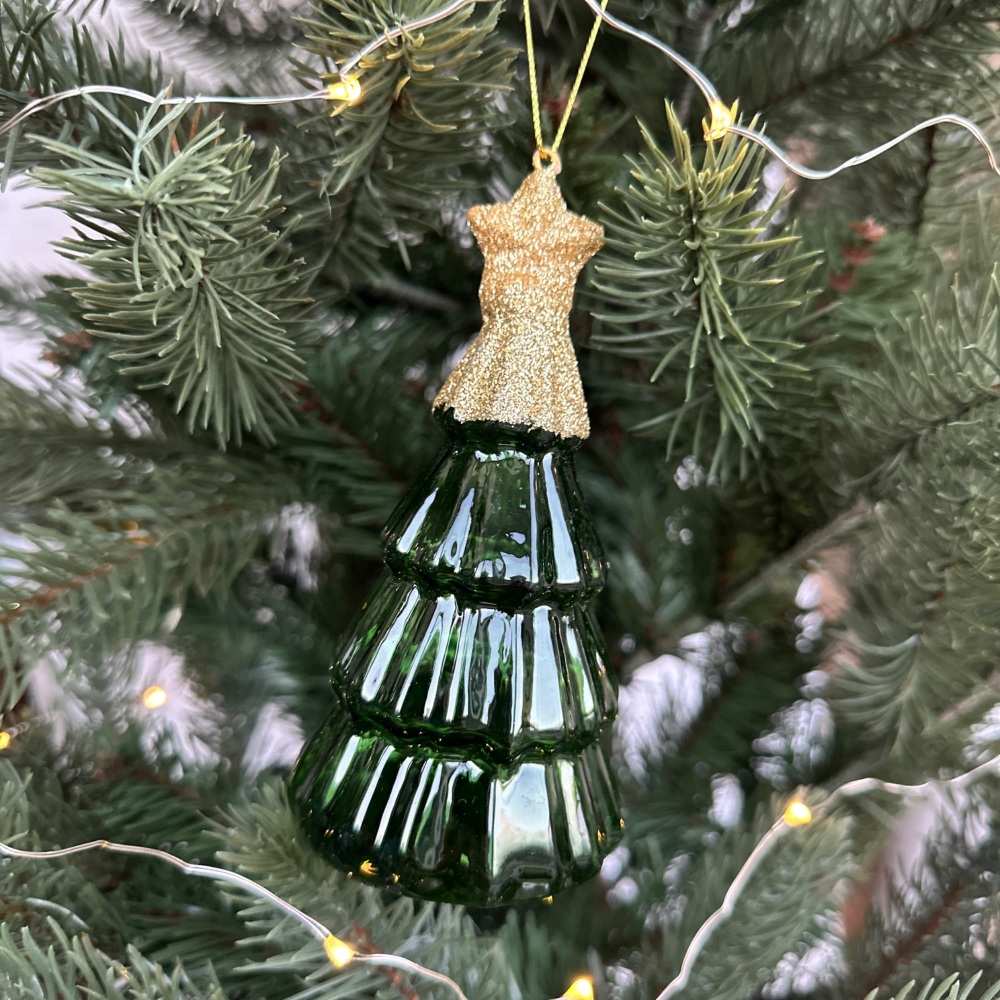 Green Glass Tree Baubles | Various Choice