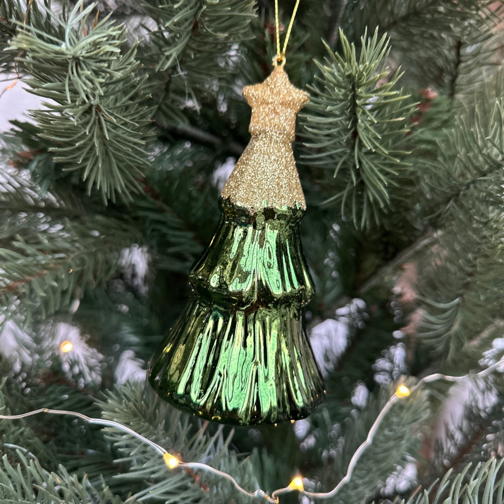 Green Glass Tree Baubles | Various Choice