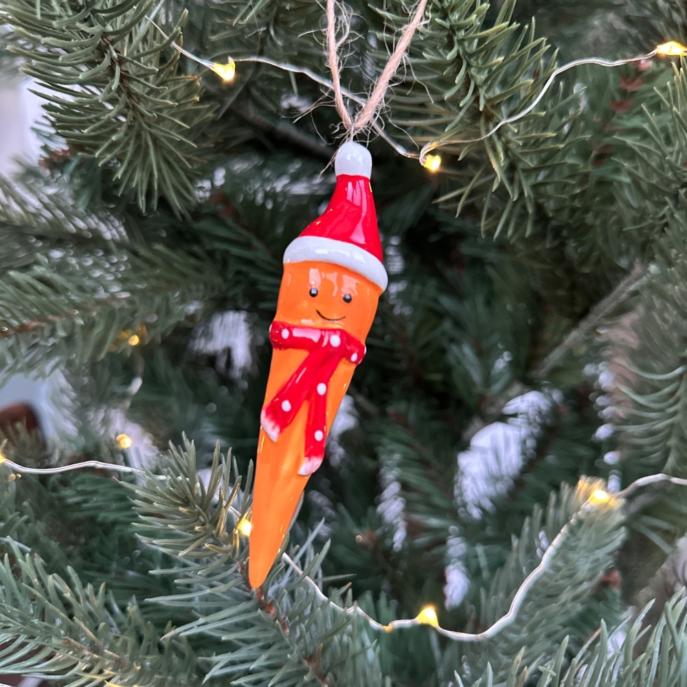 Cute Carrot Ceramic Hanging Decoration