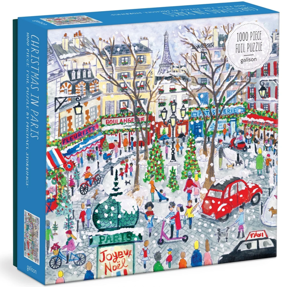 Christmas in Paris 1000 Piece Foiled Jigsaw | Galison