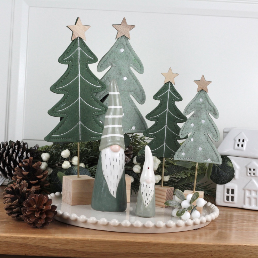 Green Ceramic Gonk Decorations | Various Size Choice