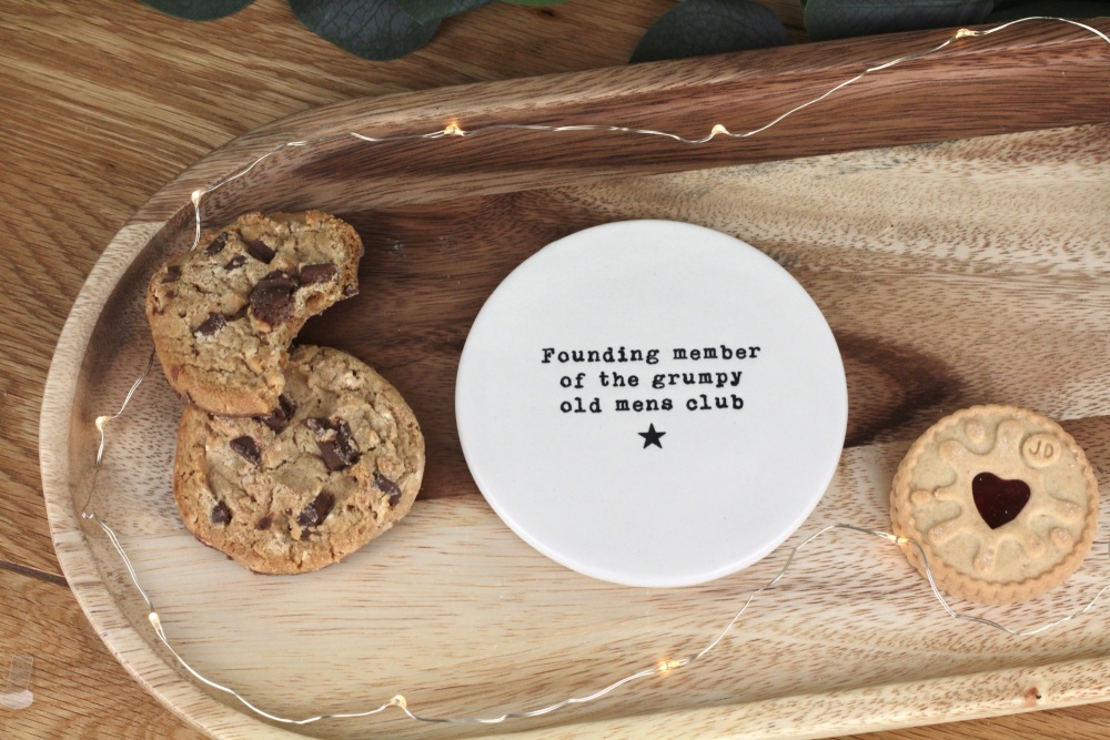 Founding member of the grumpy old men's club Ceramic Coaster