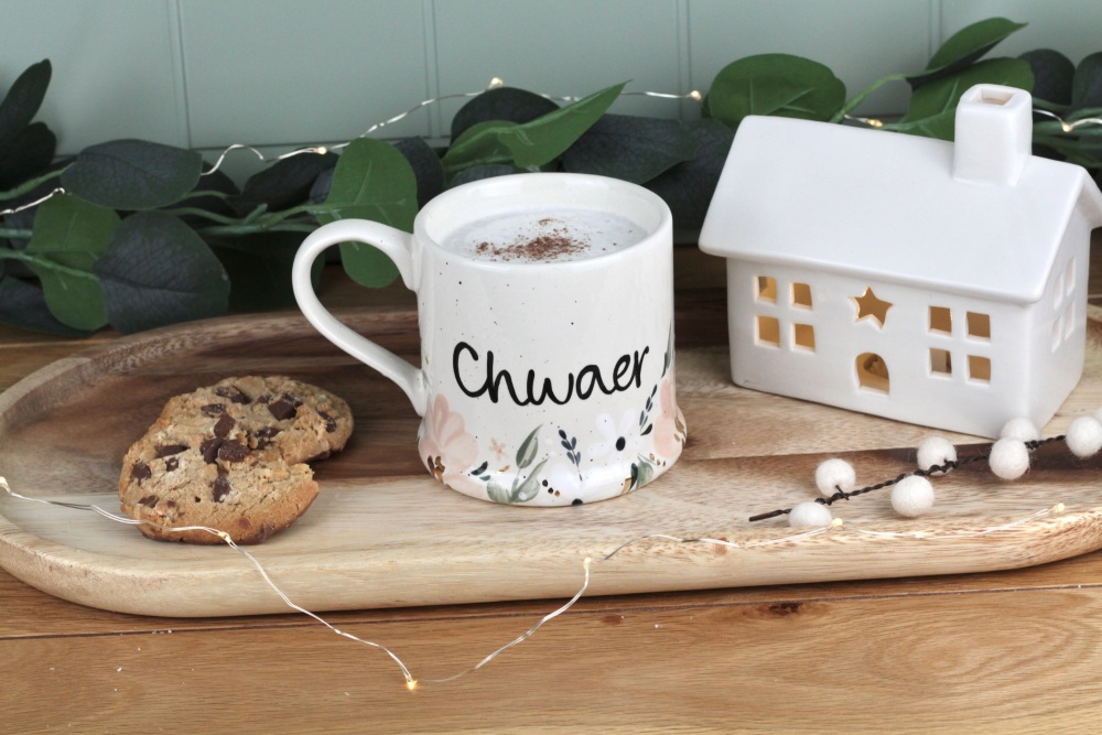 Mwg Chwaer Blodeuog | Welsh Sister Blossom Mug