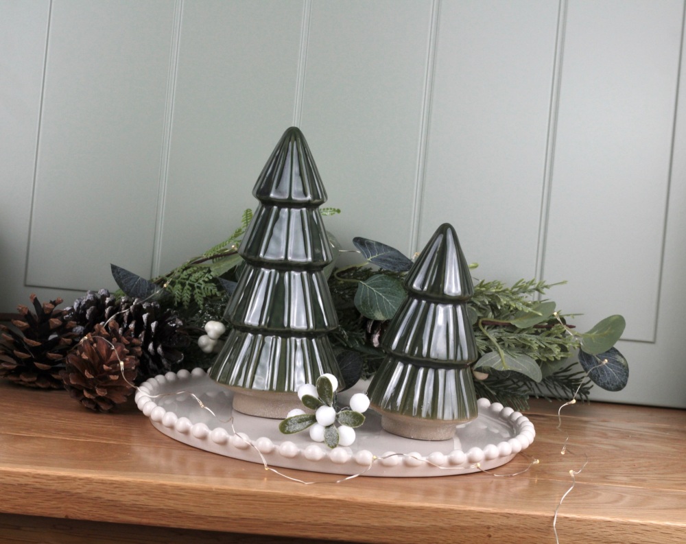 Ceramic Green Tree Decoration Large