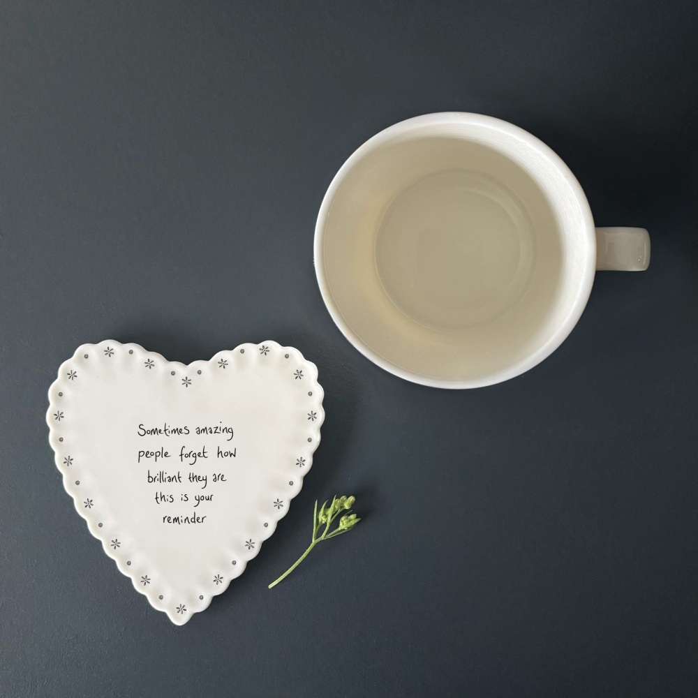 Sometimes Amazing People Forget how brilliant they are this is your reminder Ceramic Coaster | East of India