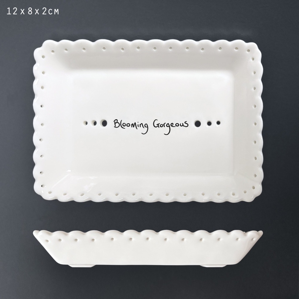 Blooming Gorgeous Porcelain Soap Dish | East of India