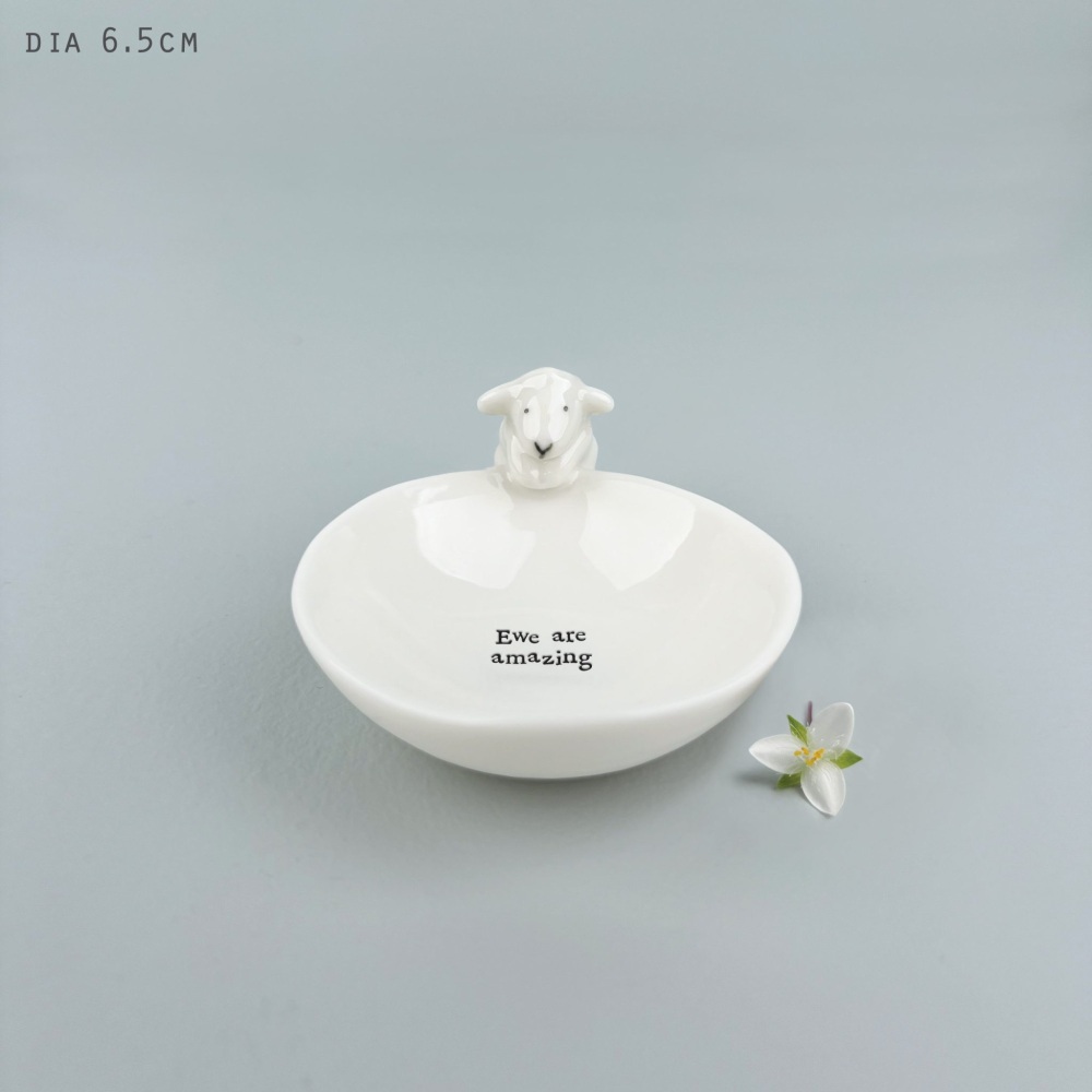 Ewe are amazing Porcelain Sheep Trinket Dish | East of India