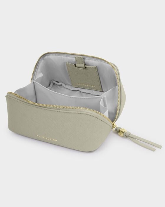 Fold out Mirror Makeup Bag Green Mist | Katie Loxton