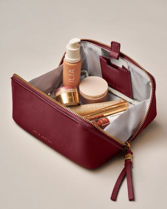 Fold out Mirror Makeup Bag Cherry | Katie Loxton