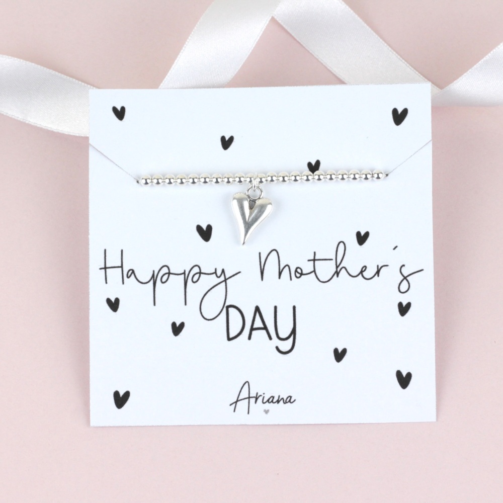 Happy Mother's Day Silver Stretch Bracelet | Ariana Jewellery | Various Choice
