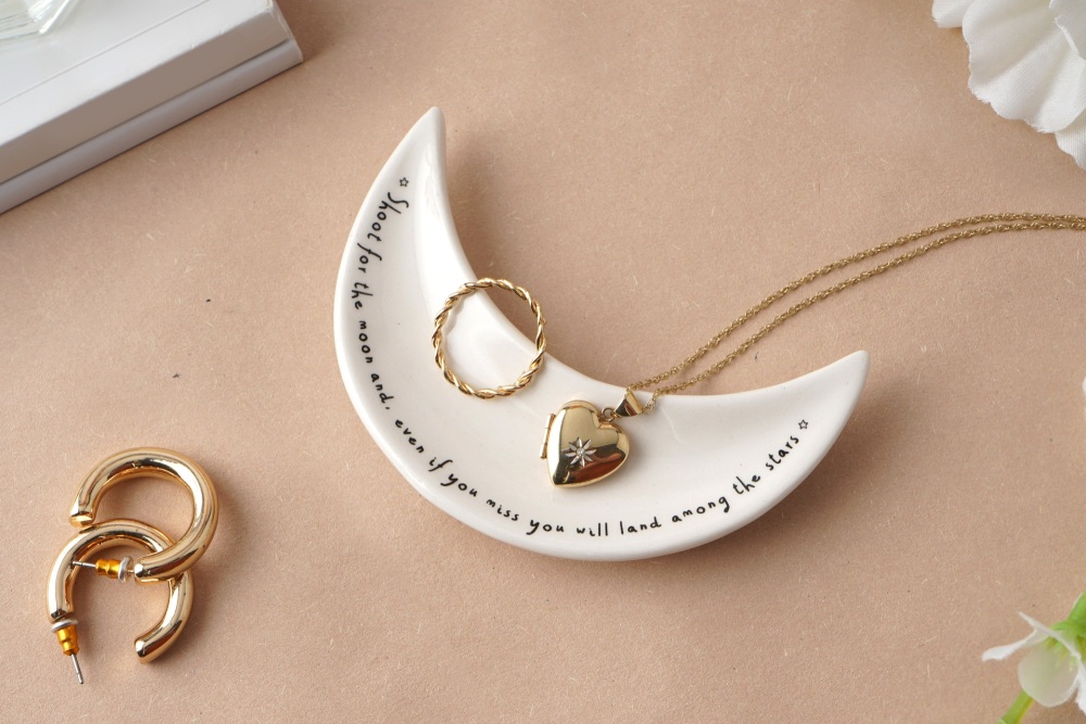 Shoot for the Moon Ceramic Dish