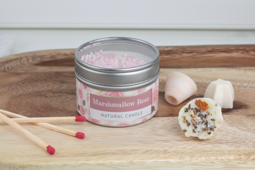 Marshmallow Rose Natural Soy Wax Candle | Wild Olive