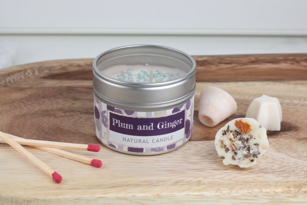 Plum & Ginger Natural Soy Wax Candle | Wild Olive