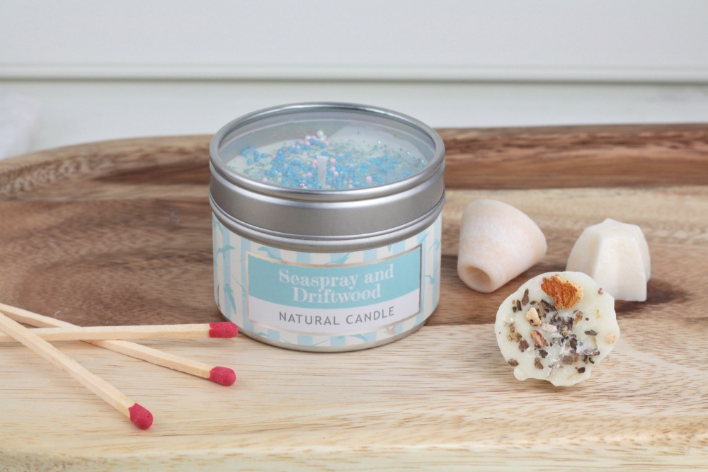 Seaspray & Driftwood Natural Soy Wax Candle | Wild Olive