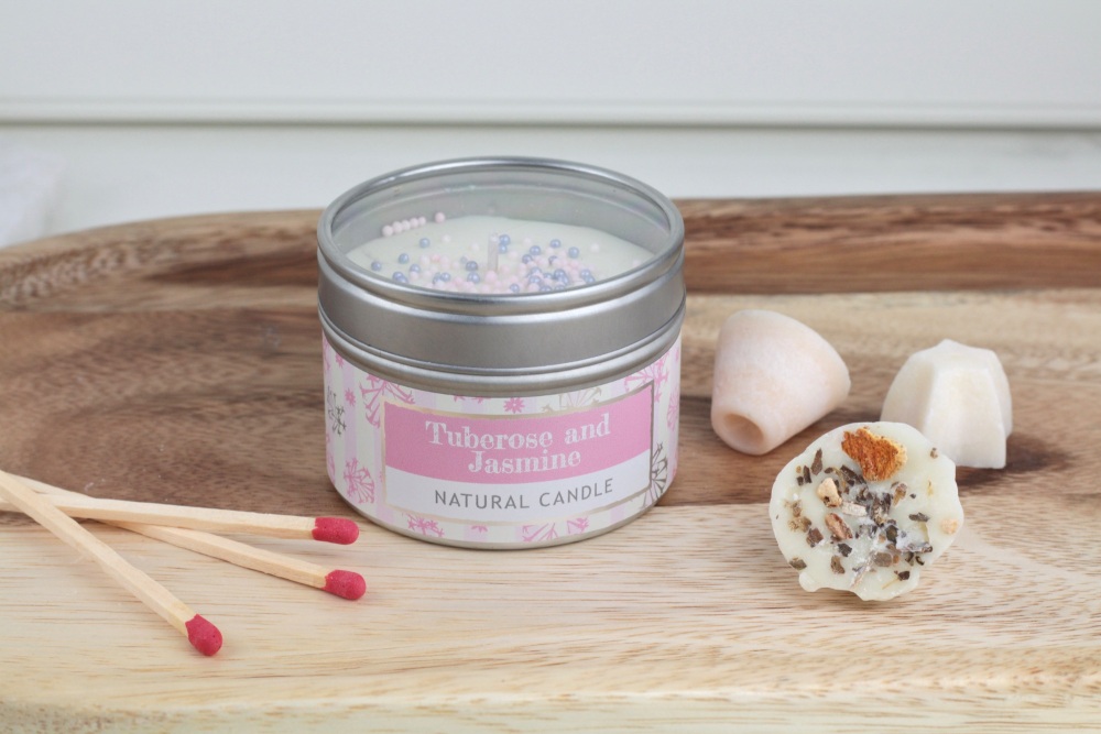 Tuberose & Jasmine Natural Soy Wax Candle | Wild Olive