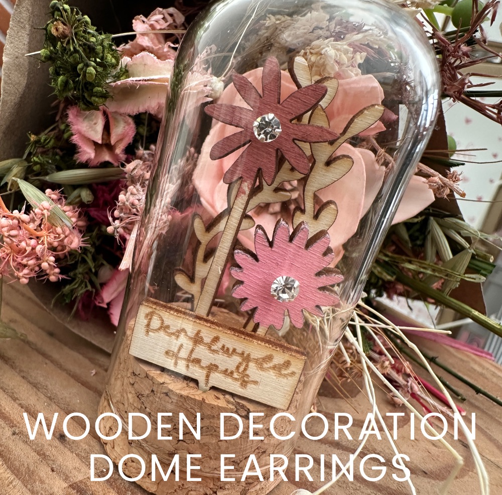 3 | Wooden Decoration Dome Earrings-Large Gift Box