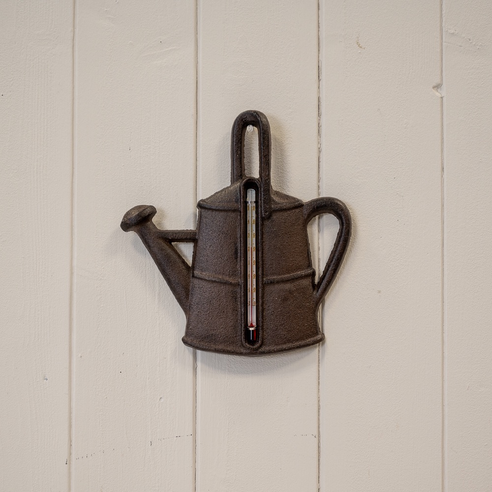 Watering Can Thermometer Cast Iron