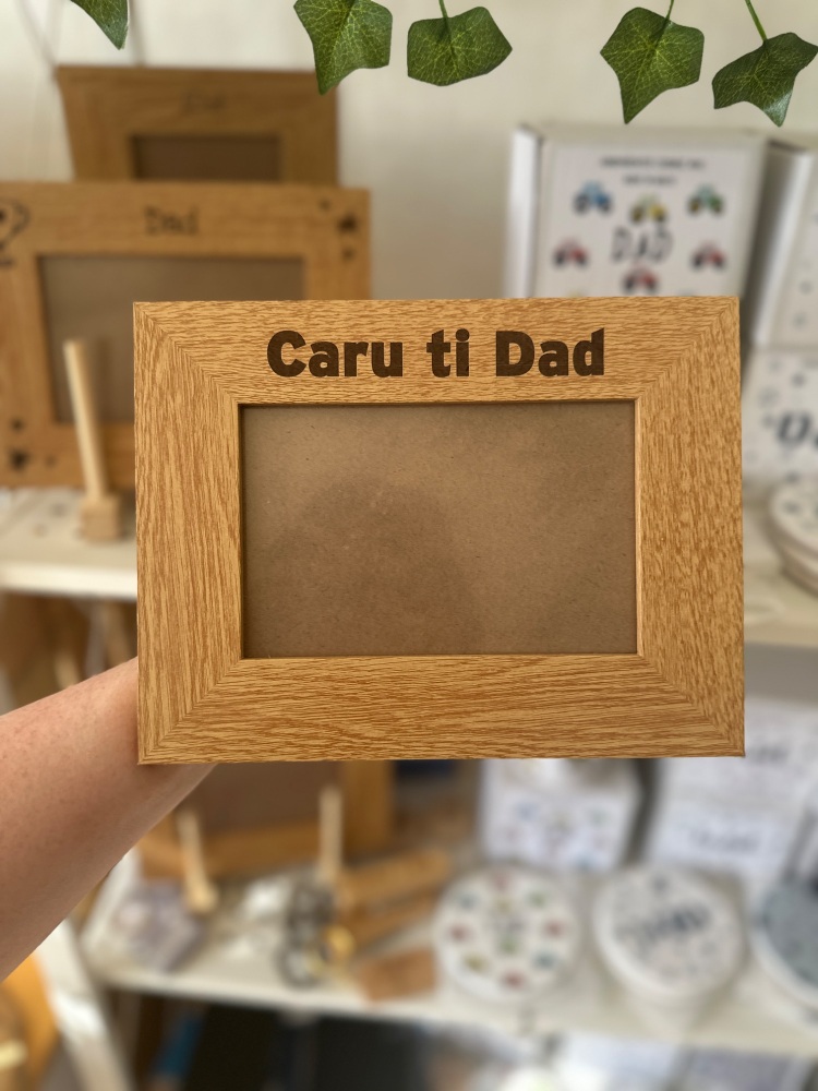 Caru ti Dad Ffr&acirc;m Llun | Welsh Love You Dad Photo Frame