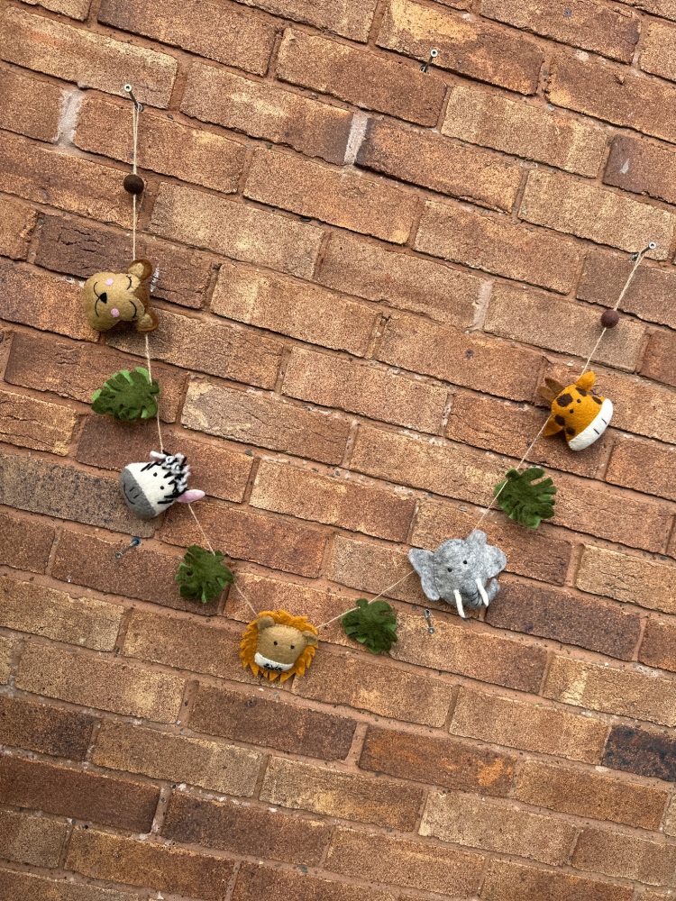 Zoo Safari Animals Bunting Decoration | Safari Garland Decoration