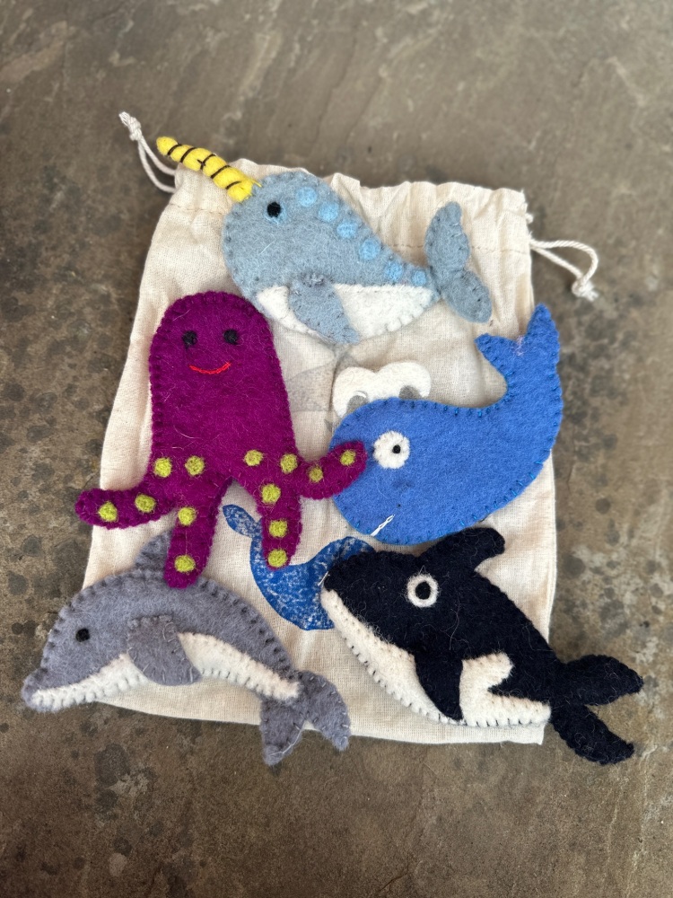 Sea Life Animal Finger Puppets | Finger Puppet Felt Sea Animals