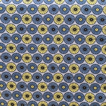 Fabric Freedom Scandi Flora ~ Circle Grey per Half Metre