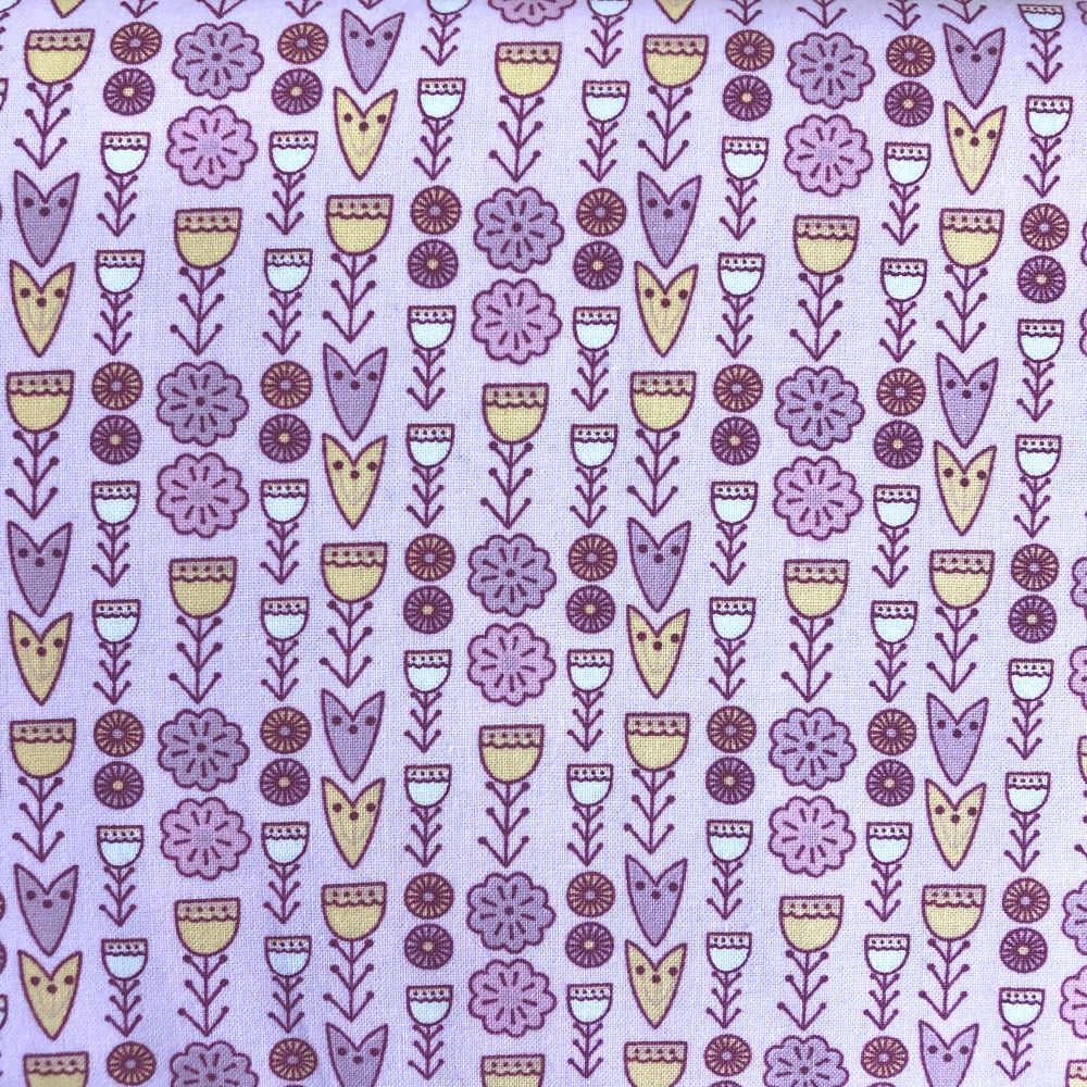 Fabric Freedom ~ Scandi Flora Collection Floral Pink 