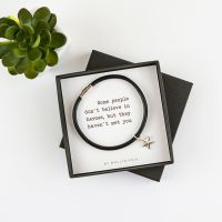 MB001 Don't Believe In Heroes Leather Bangle