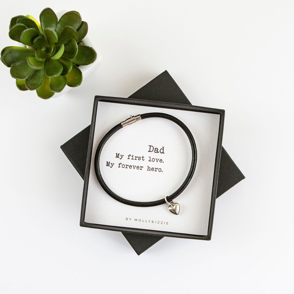 MB006 Dad First Love Leather Bangle