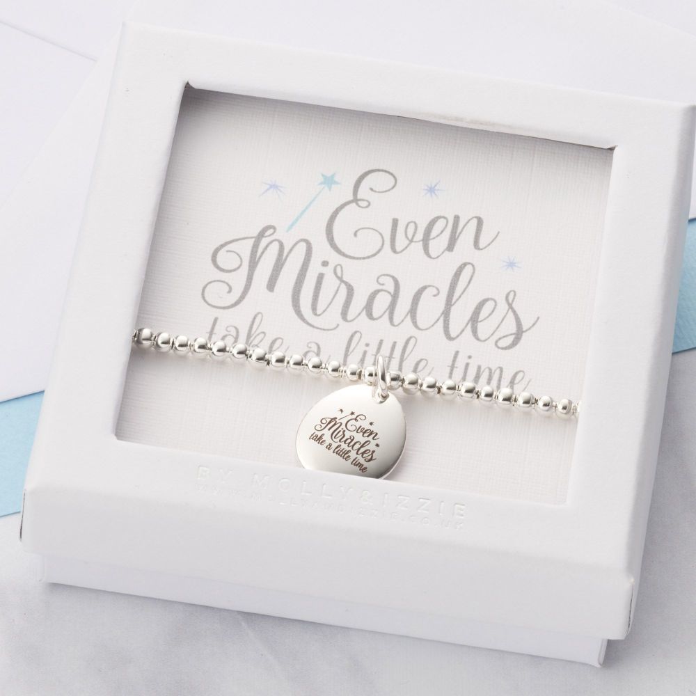 Even Miracles Take A Little Time Beaded Bracelet