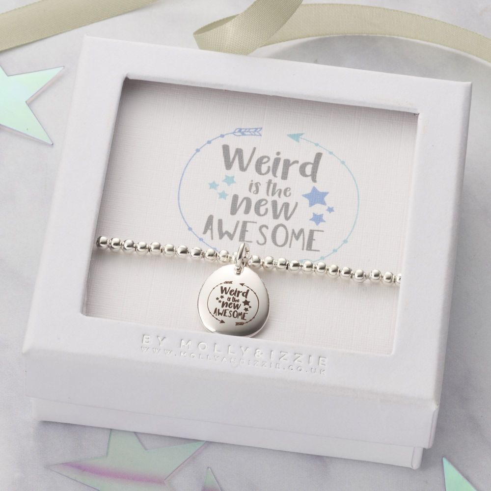 Weird Is The New Awesome Beaded Bracelet